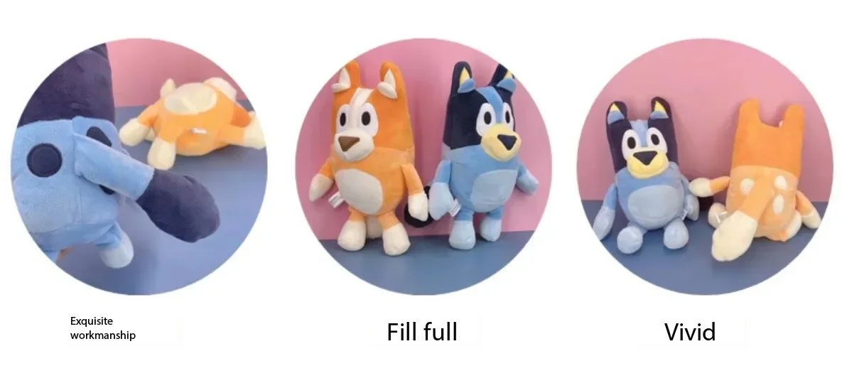 17/28cm Bluey & Bingo Family Plush Toys - Cartoon Dog Stuffed Animals, Soft Plush Dolls, Perfect For Birthday & Christmas Gifts