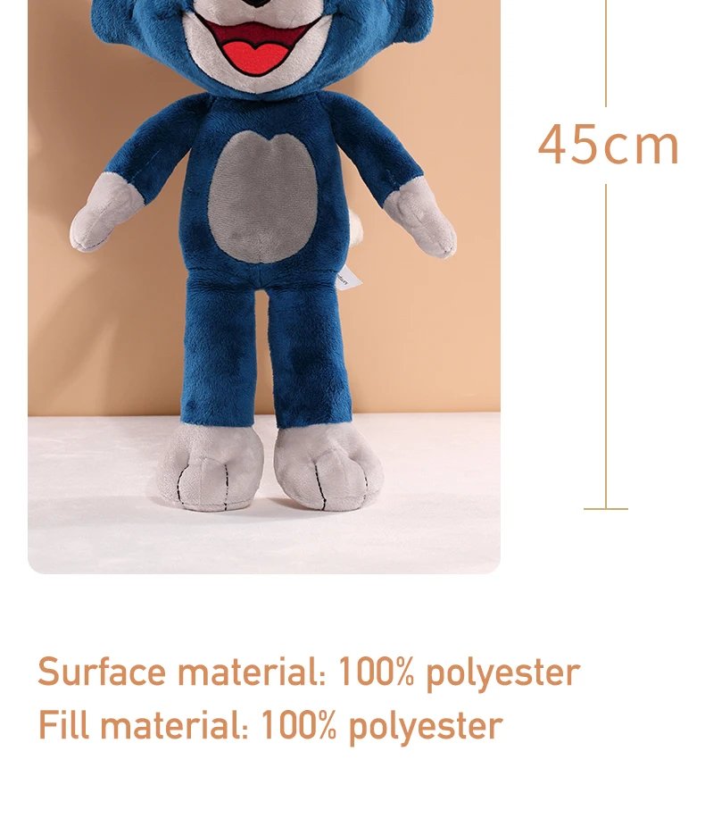 Tom and Jerry doll cute soothing plush toy baby sleeping pillow children doll lovers gift