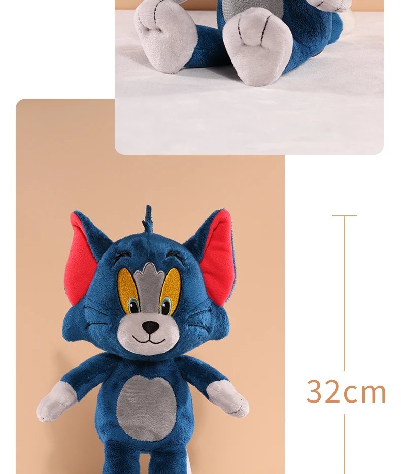 Tom and Jerry doll cute soothing plush toy baby sleeping pillow children doll lovers gift