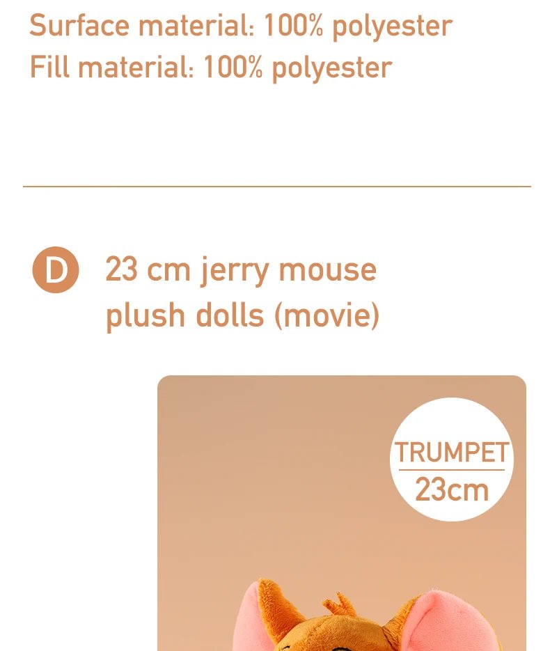 Tom and Jerry doll cute soothing plush toy baby sleeping pillow children doll lovers gift