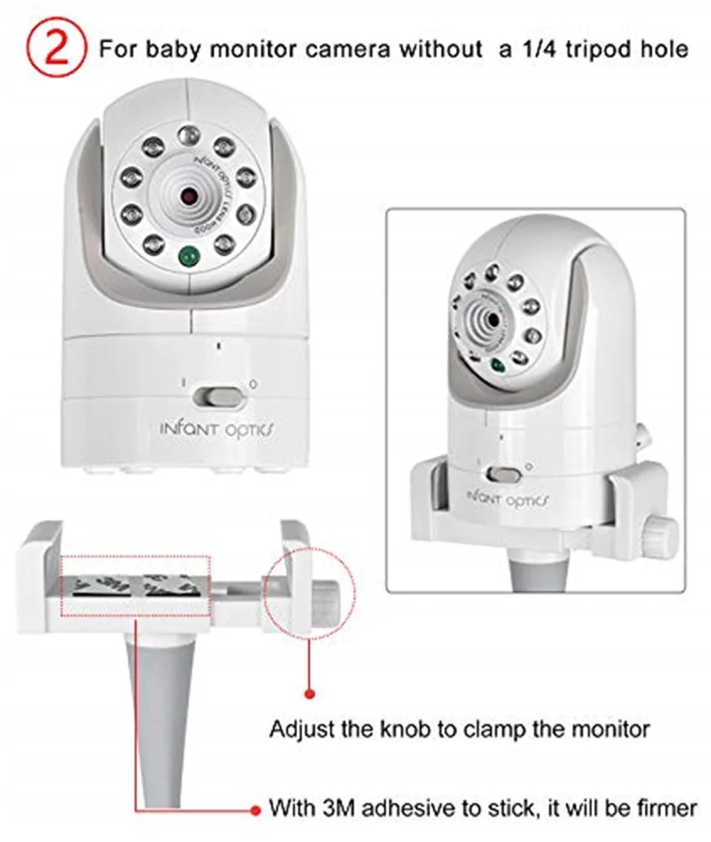 Universal Baby Monitor Bed Bracket Multifunction Camera Holder 1/4 Screw Flexible Clip Hose Camera Mount Cam Adjustable Long Arm