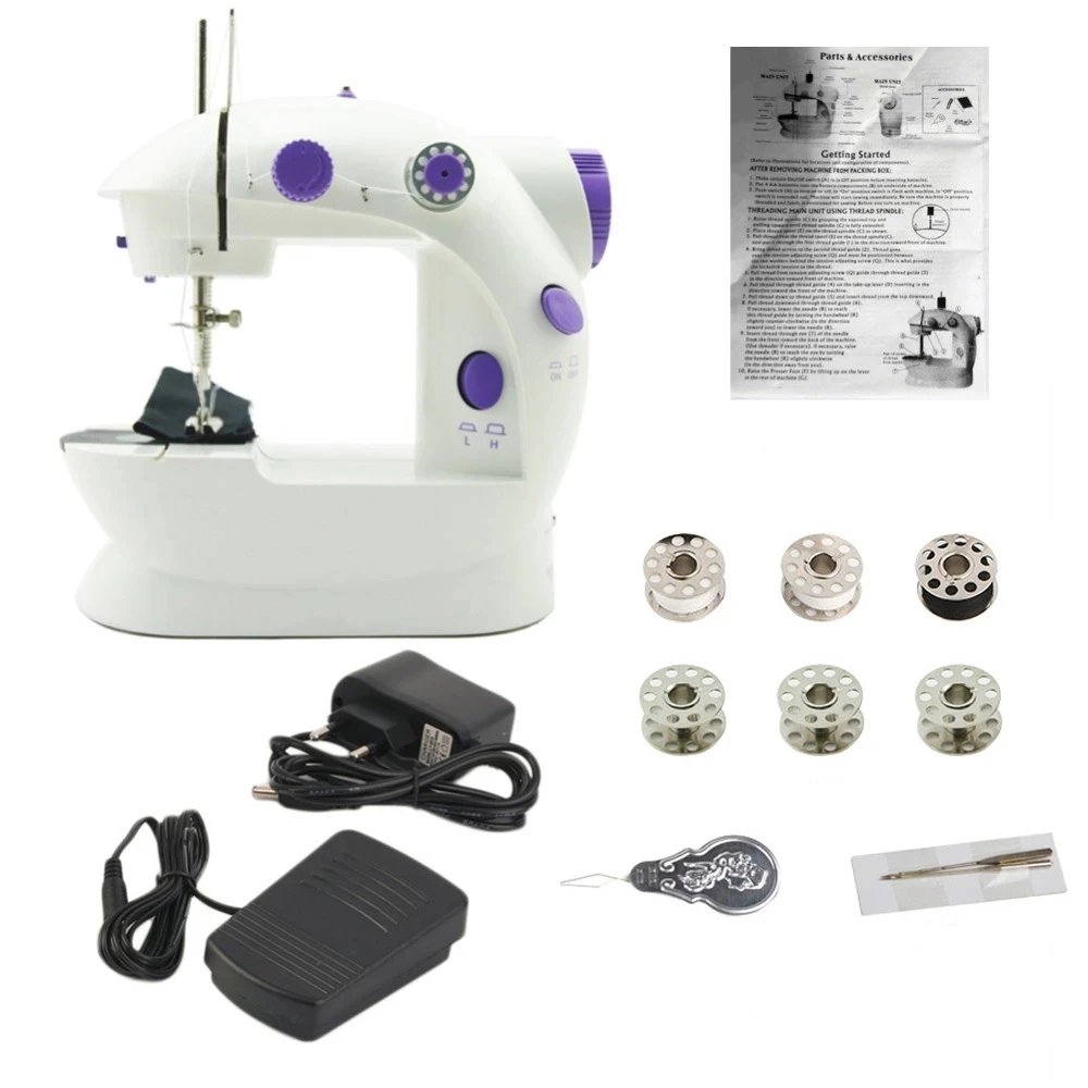 Purchase limit 1 piece Small portable electric sewing machine, household mobile fully automatic beginner's small desktop multifunctional locksmith