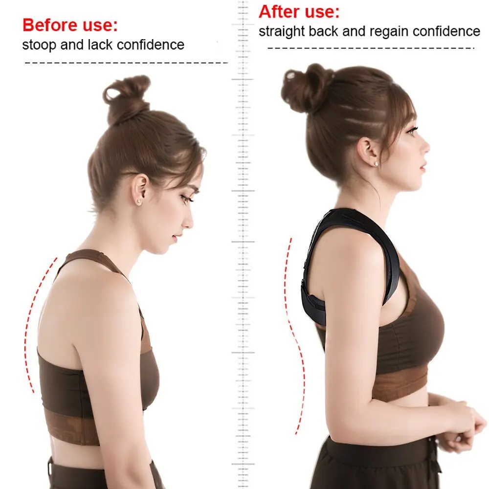 Posture Corrector Unisex Adjustable For Clavicle Support Providing Pain Relief for Neck Back Shoulder Reshape Your Body 1PC Posture Corrector Unisex Adjustable For Clavicle Support Providing Pain Relief for Neck Back Shoulder Reshape Your Body 1PC