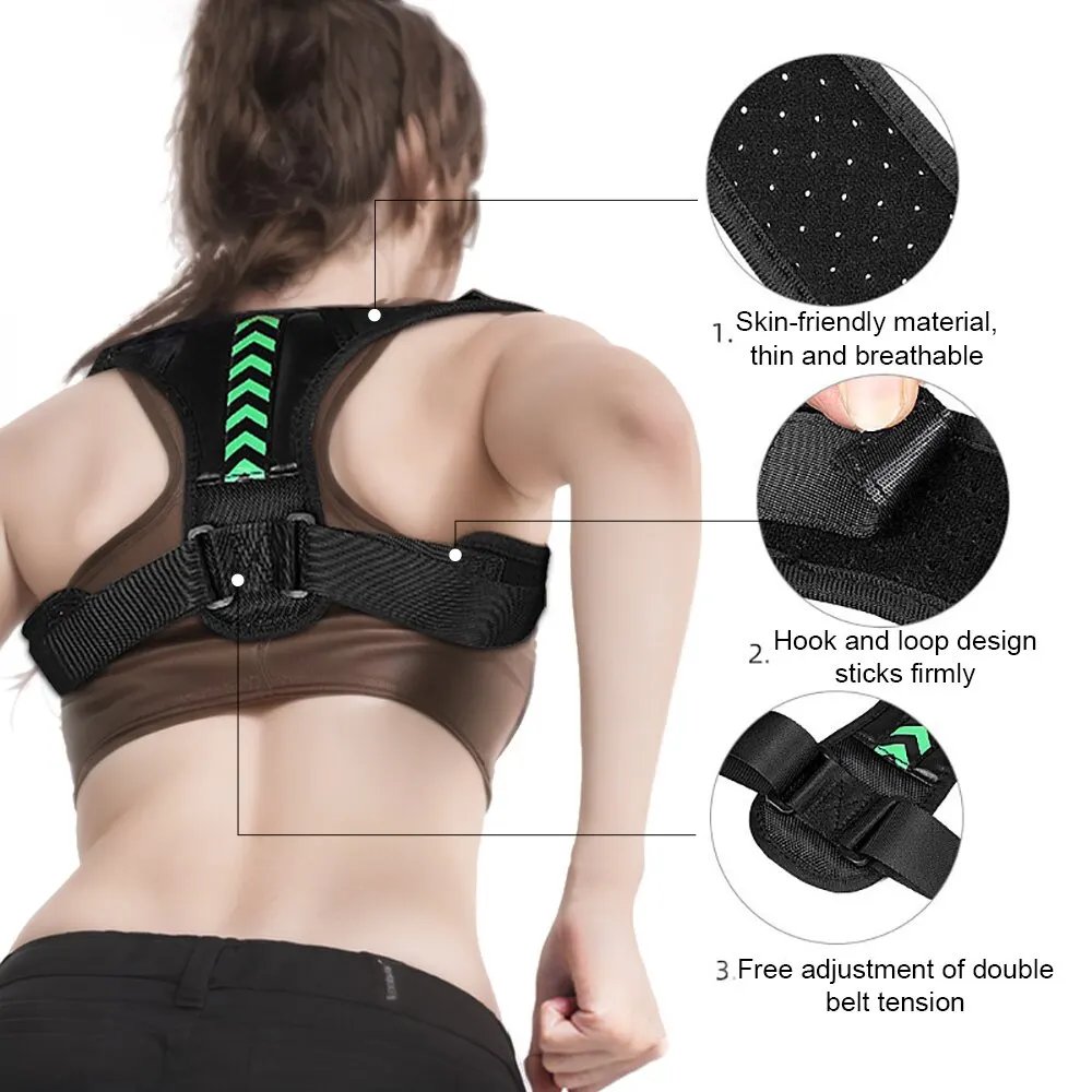 Posture Corrector Unisex Adjustable For Clavicle Support Providing Pain Relief for Neck Back Shoulder Reshape Your Body 1PC Posture Corrector Unisex Adjustable For Clavicle Support Providing Pain Relief for Neck Back Shoulder Reshape Your Body 1PC