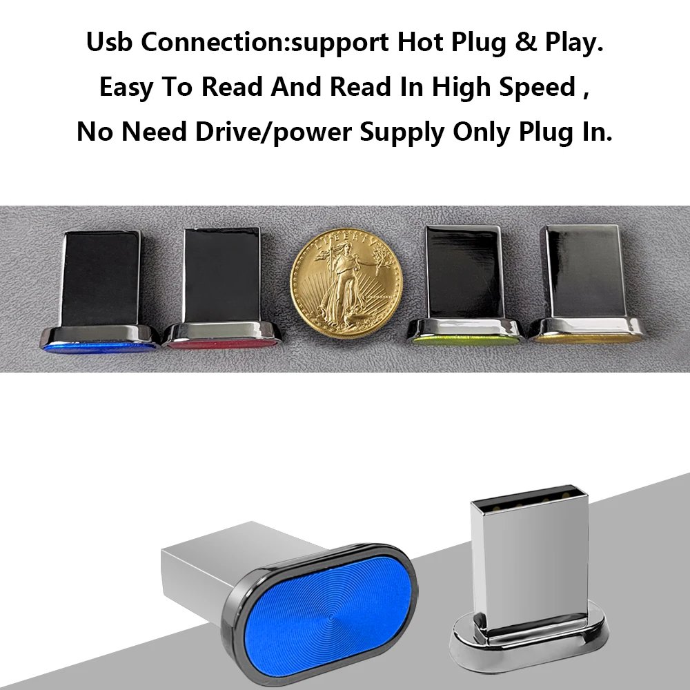 Super Mini USB Flash Drive Waterproof Pendrive 64GB 32GB 16GB 8GB 4GB Real Capacity USB Memory Stick Thumbdrive