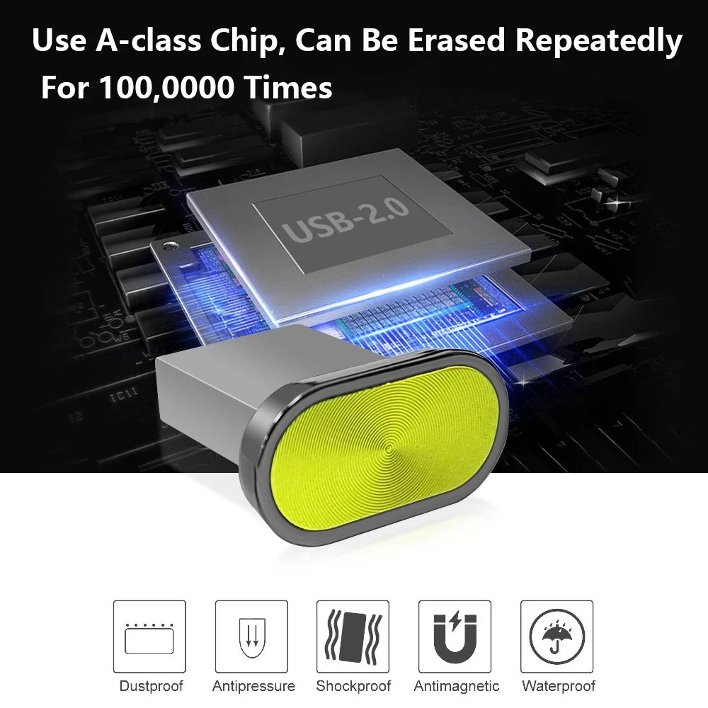 Super Mini USB Flash Drive Waterproof Pendrive 64GB 32GB 16GB 8GB 4GB Real Capacity USB Memory Stick Thumbdrive