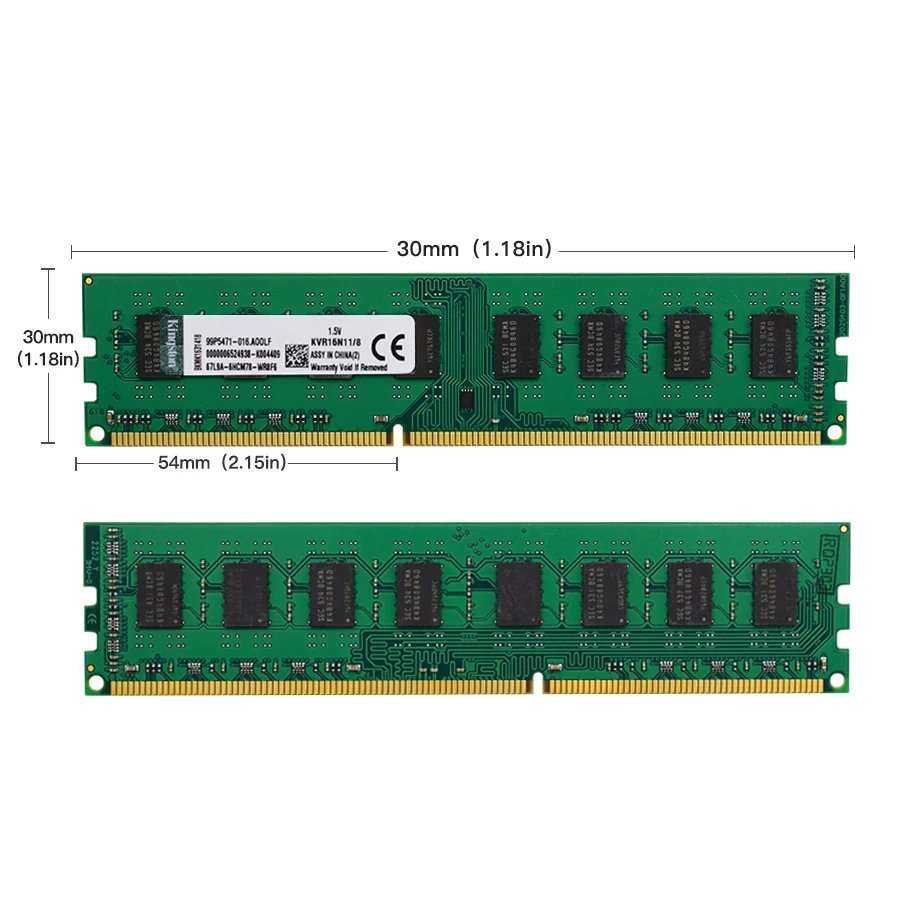 Kingston RAM DDR3 Memoria 8Gb 4GB 1066MHz 1333MHZ 1600MHZ 1866MHz PC3-10600 PC3-12800 for Desktop Computer Memoria Module