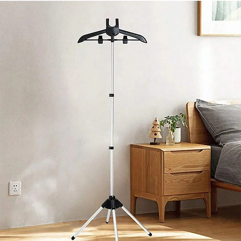 160cm Adjustable Clothes Steamer Rack Telescopic Vertical Fabric Hanging And Ironing Standing Handheld Steam Ironing Bracket