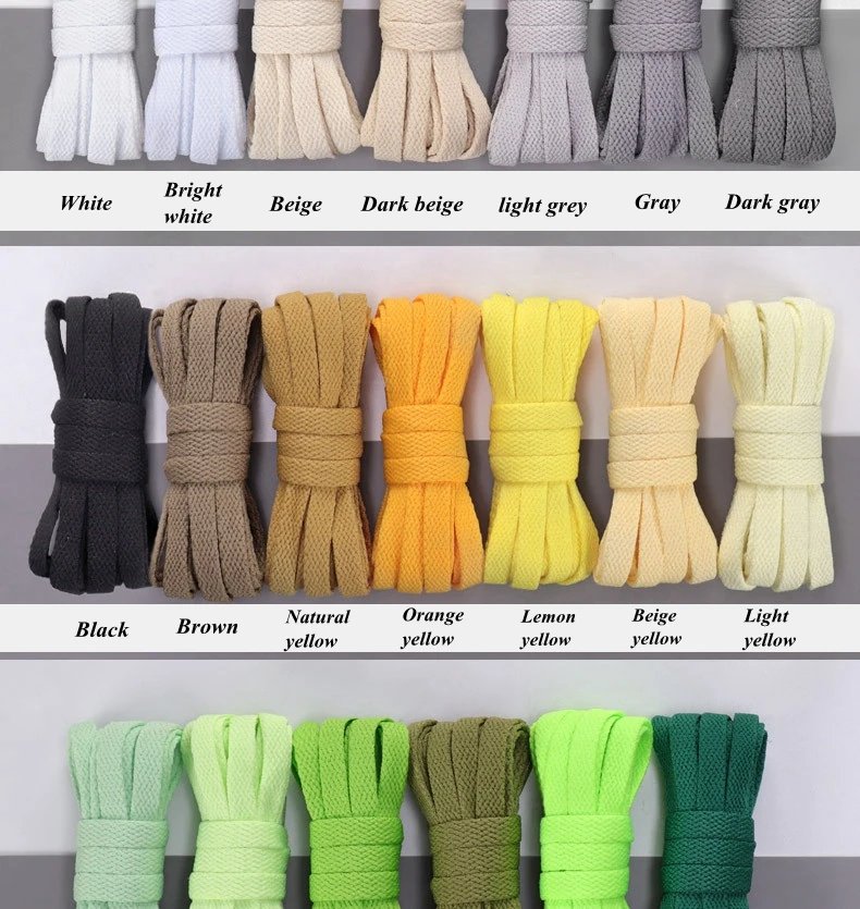 Flat AF1 Sneakers Shoelaces Canvas Basketball Shoelace Black White Color Classic Shoes laces 36colors Shoe Lace Accessories New Flat AF1 Sneakers Shoelaces Canvas Basketball Shoelace Black White Color Classic Shoes laces 36colors Shoe Lace Accessories New