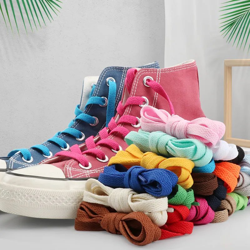 Flat AF1 Sneakers Shoelaces Canvas Basketball Shoelace Black White Color Classic Shoes laces 36colors Shoe Lace Accessories New Flat AF1 Sneakers Shoelaces Canvas Basketball Shoelace Black White Color Classic Shoes laces 36colors Shoe Lace Accessories New