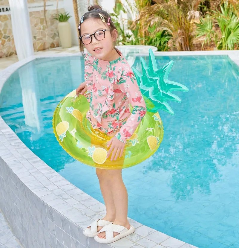 Rooxin Flamingo Swimming Circle Baby Infant Float Pool Swimming Ring With Sunshade Floating Seat Summer Beach Pool Party Toys