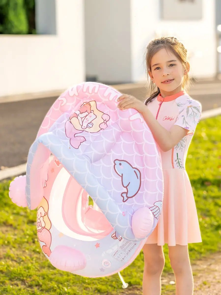 ROOXIN Baby Swimming Ring Inflatable Toys Water Play Swim Ring Tube for Kid Swimming Seat Swim Circle Seat Pool Float Party