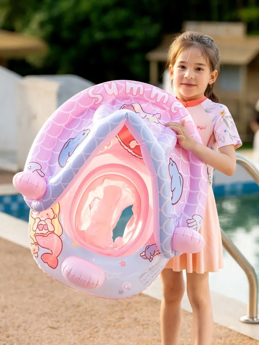 ROOXIN Baby Swimming Ring Inflatable Toys Water Play Swim Ring Tube for Kid Swimming Seat Swim Circle Seat Pool Float Party