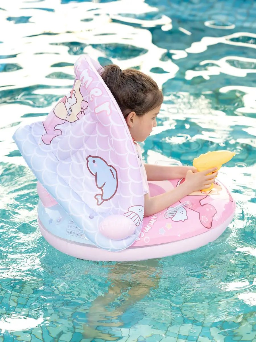 ROOXIN Baby Swimming Ring Inflatable Toys Water Play Swim Ring Tube for Kid Swimming Seat Swim Circle Seat Pool Float Party
