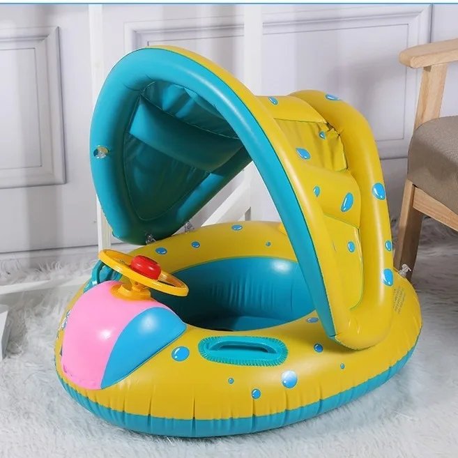ROOXIN Baby Swimming Ring Inflatable Toys Water Play Swim Ring Tube for Kid Swimming Seat Swim Circle Seat Pool Float Party