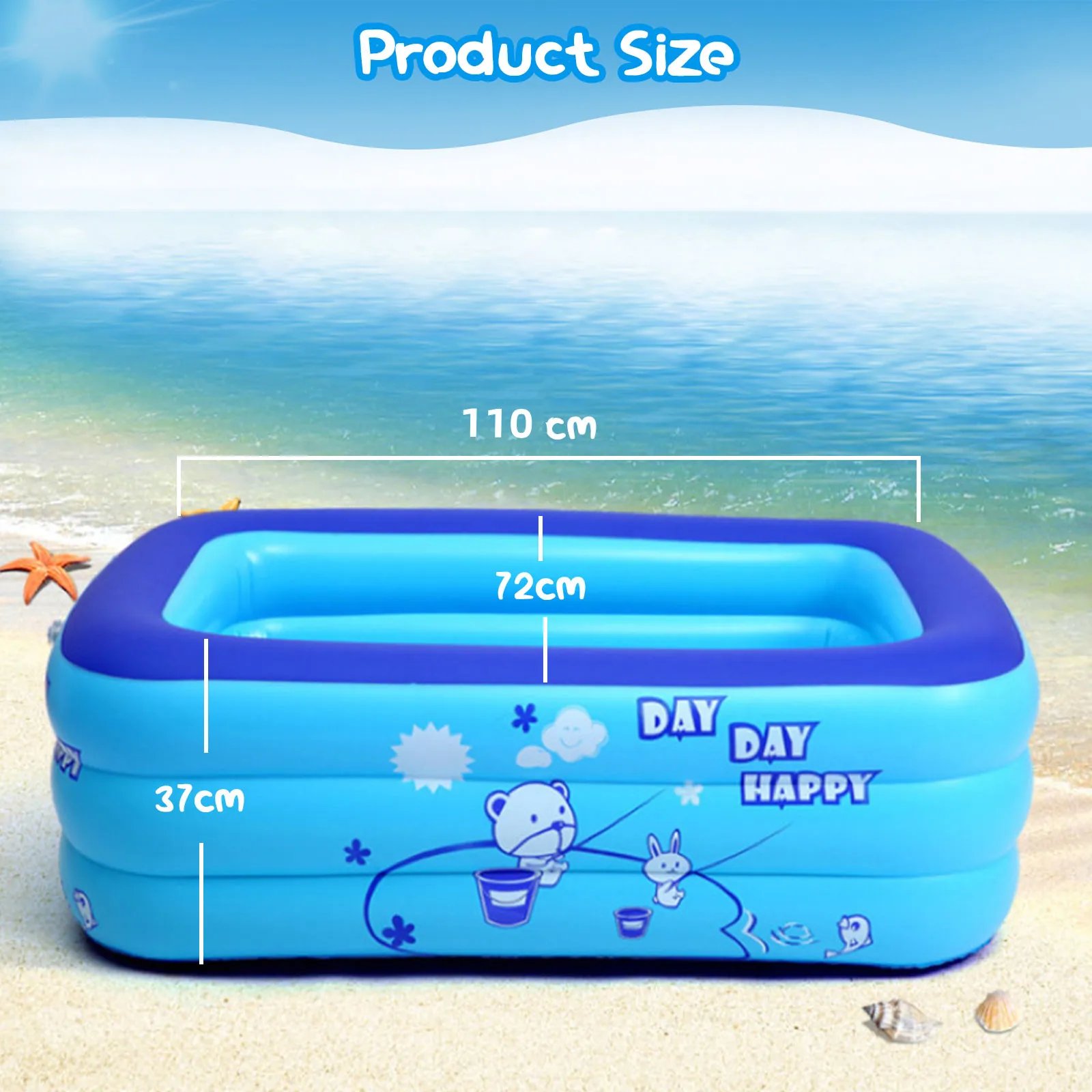 Thickening Inflatable Swimming Pool Family Summer Outdoor Water Play Pool Bathtub with Bubble Bottom for Kids 43x28x15inch Thickening Inflatable Swimming Pool Family Summer Outdoor Water Play Pool Bathtub with Bubble Bottom for Kids 43x28x15inch