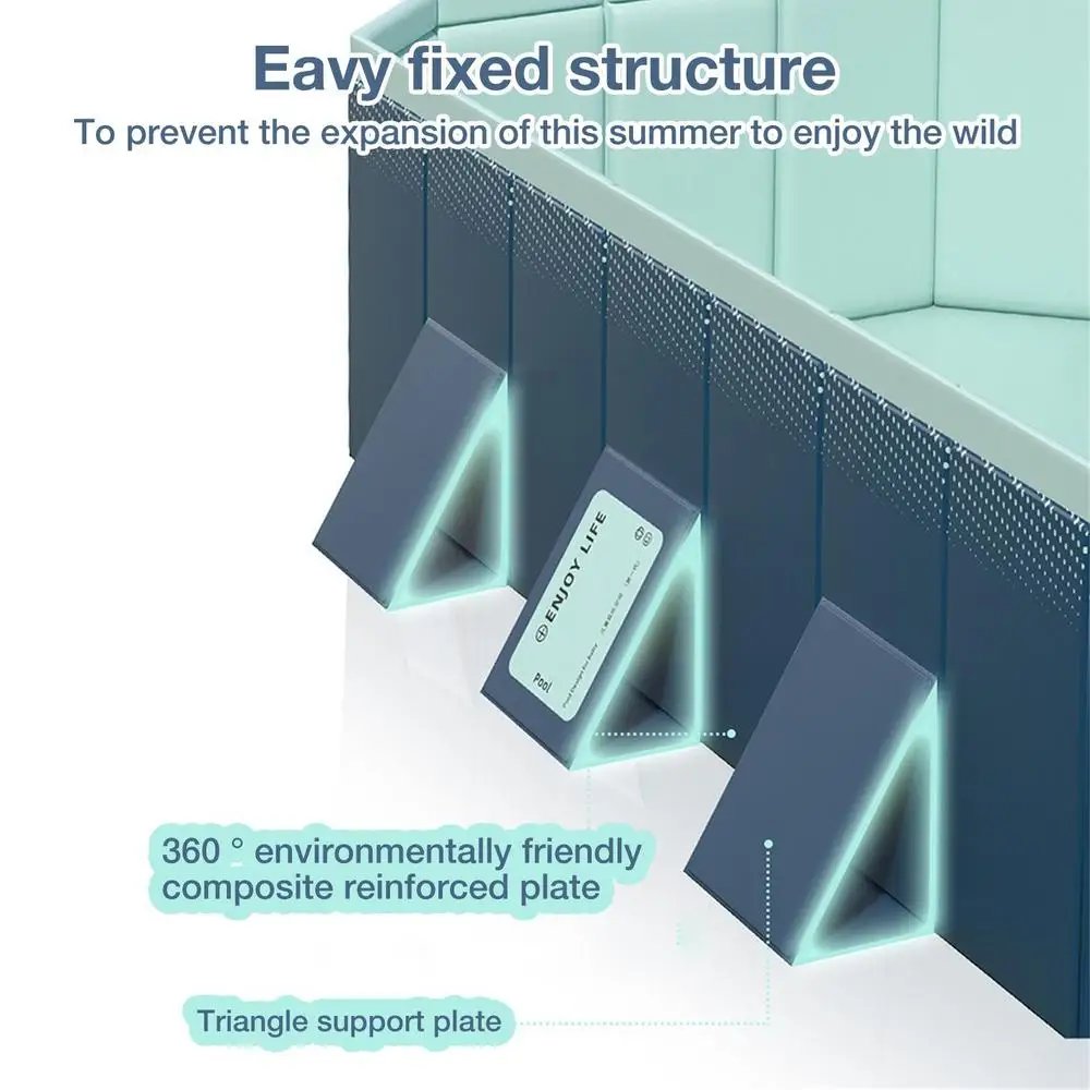 Non-inflatable Swimming Tub Foldable Bathtub Outdoor Indoor Collapsible Bathing Pool For Summer Family Kids party