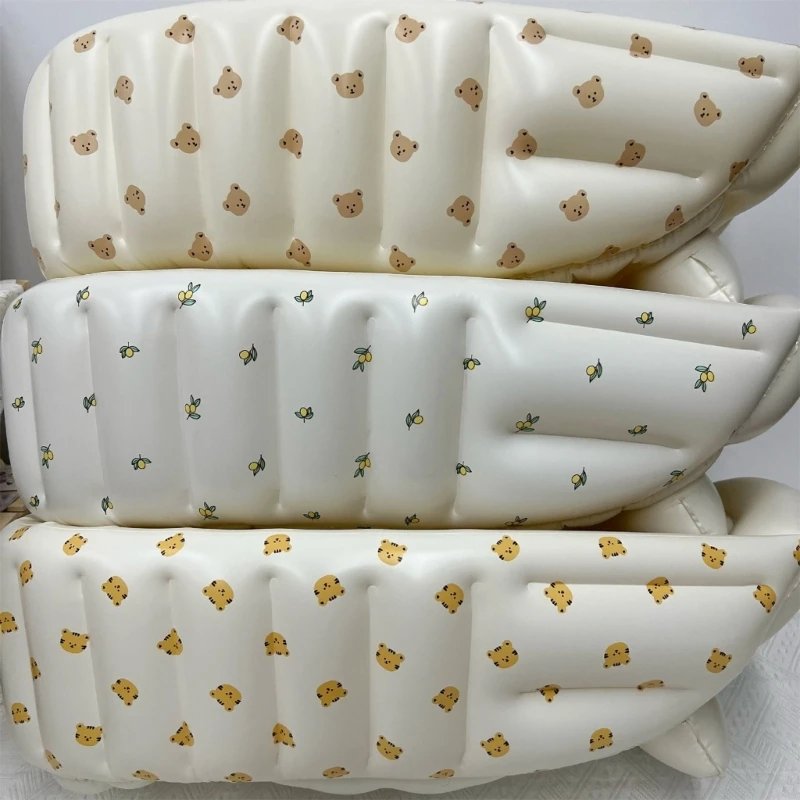 Cartoon Pattern Baby Inflatable Bathtub 90x55x30cm Foldable PVC Indoor Swimming Pool for Infants Summer Kids Water Fun Game