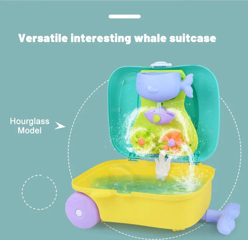 Summer Beach Sand Play Toys for Kids Luggage Toy Kit Water Toys Sand Bucket Pit Tool Outdoor Toys for Children Boy Girl Gifts