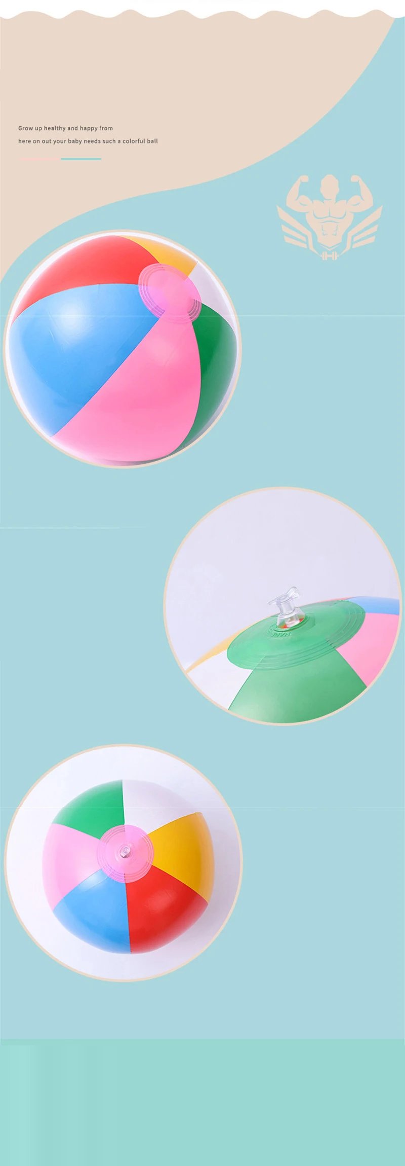 4/2/1Pcs 30cm Colorful Inflatable Ball Swimming Pool Play Party Water Game Balloon Beach Ball Outdoor Sports Props Kids Fun Toys