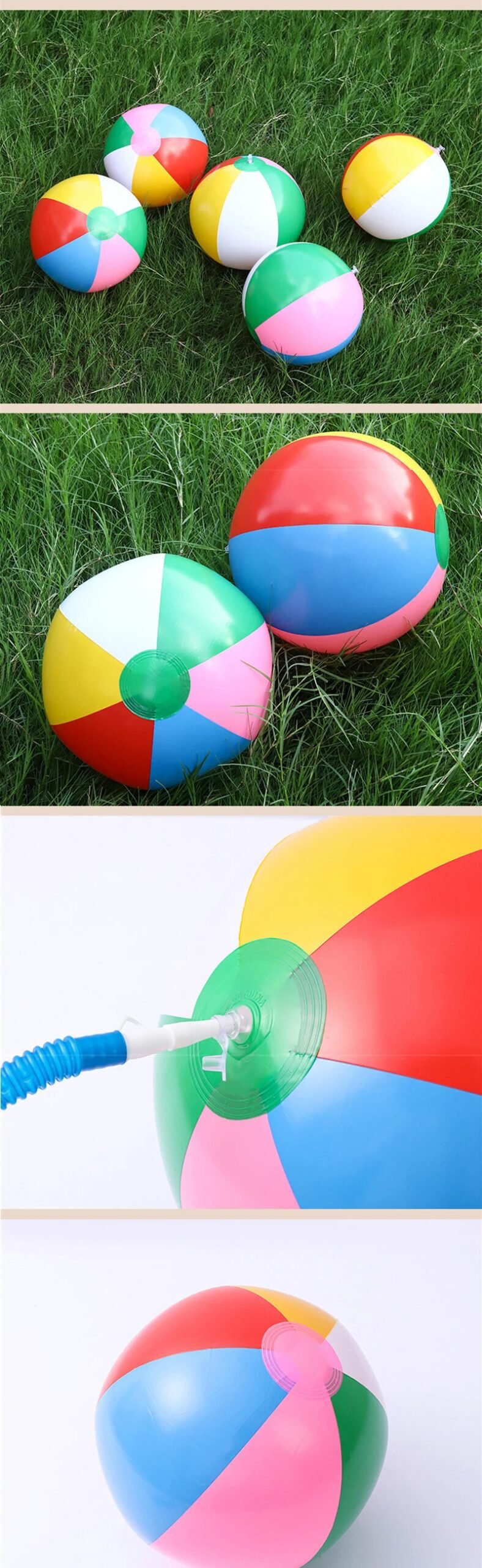 4/2/1Pcs 30cm Colorful Inflatable Ball Swimming Pool Play Party Water Game Balloon Beach Ball Outdoor Sports Props Kids Fun Toys