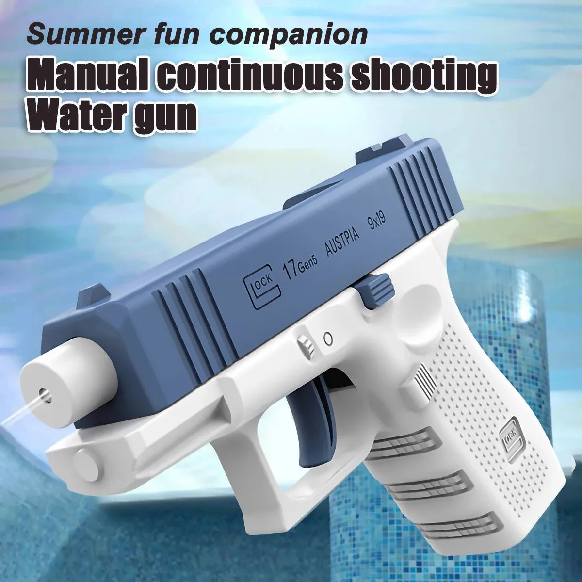 Glock Pistol Children's Toys Portable Water Gun Summer Shooting Game Outdoor Beach Toy Water Gun Summer Gift for Adult Children