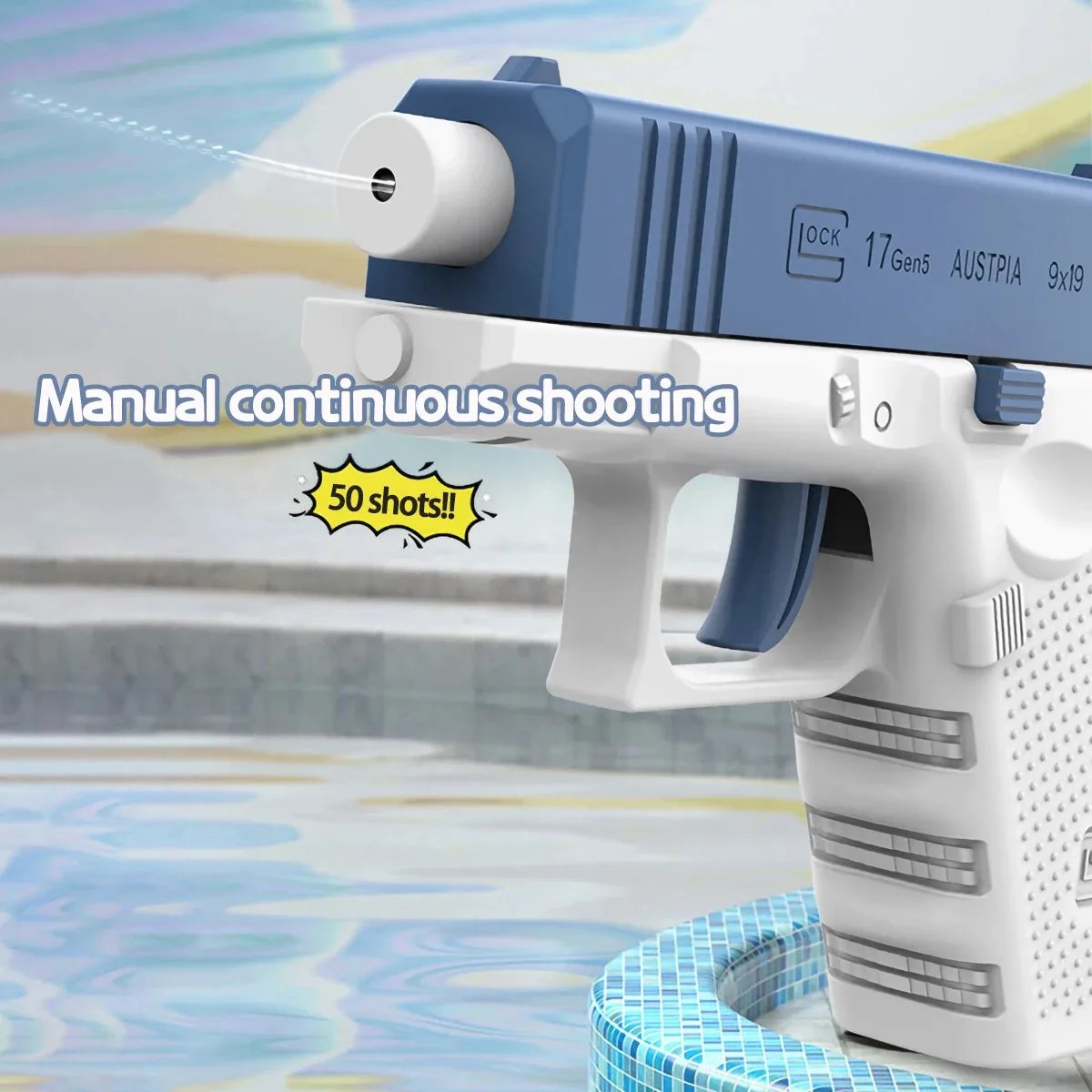 Glock Pistol Children's Toys Portable Water Gun Summer Shooting Game Outdoor Beach Toy Water Gun Summer Gift for Adult Children