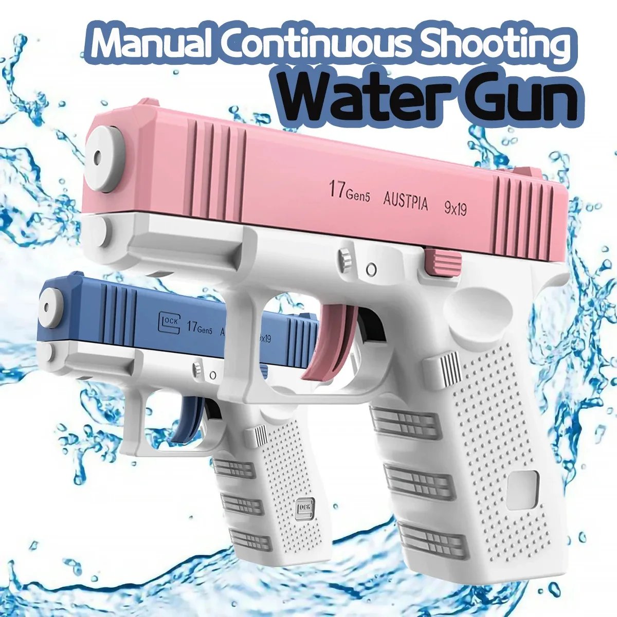 Glock Pistol Children's Toys Portable Water Gun Summer Shooting Game Outdoor Beach Toy Water Gun Summer Gift for Adult Children