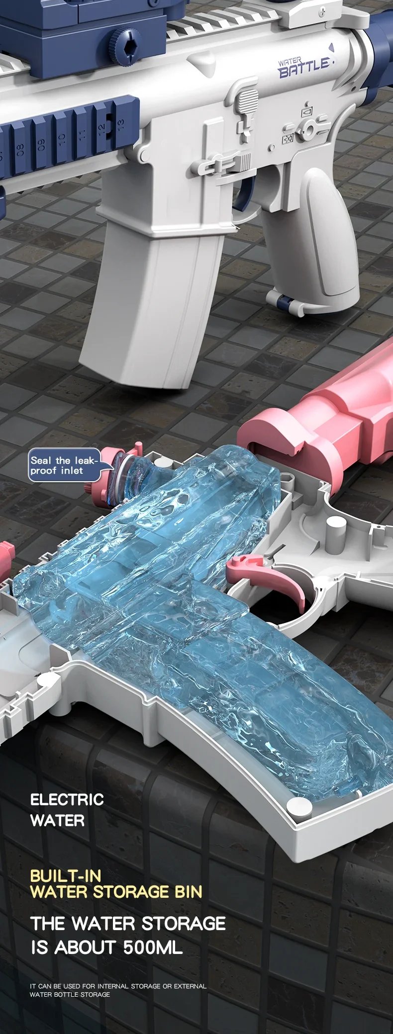 M416 Water Gun Electric Pistol Shooting Toy Full Automatic Summer Shoot Beach Outdoor Fun Toy For Children Boys Girl Adults Gift