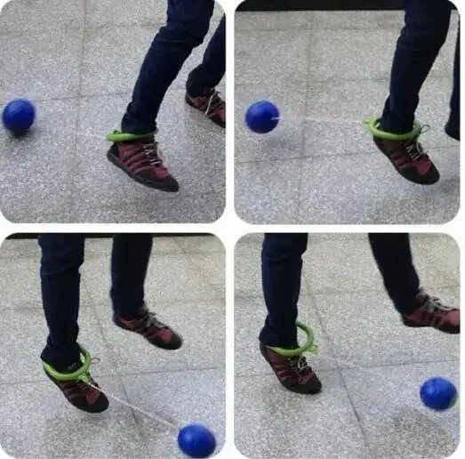 Skip Ball Outdoor Fun Toys Ball Exercise Coordination and Force Reaction Training Swing Ball Balance Hop Classical Skipping Toy