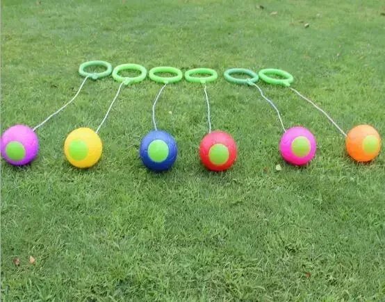 Skip Ball Outdoor Fun Toys Ball Exercise Coordination and Force Reaction Training Swing Ball Balance Hop Classical Skipping Toy