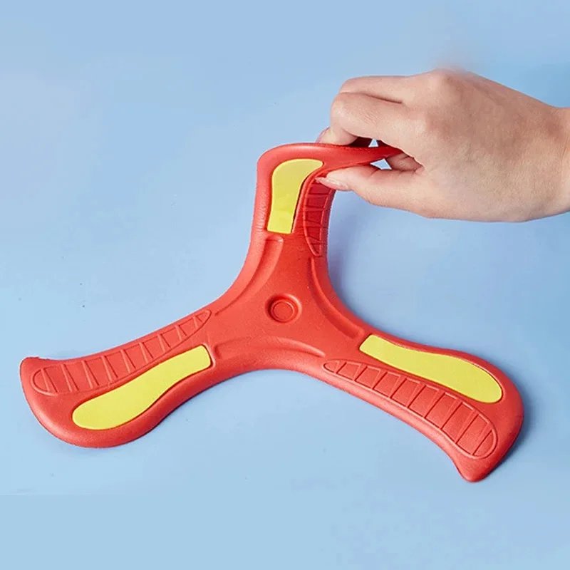 Children Outdoor Sport Flying Disc Soft EVA Touching Boomerang Return Dart Hand Throw Spinner Parent-Child Interactive Game Toys