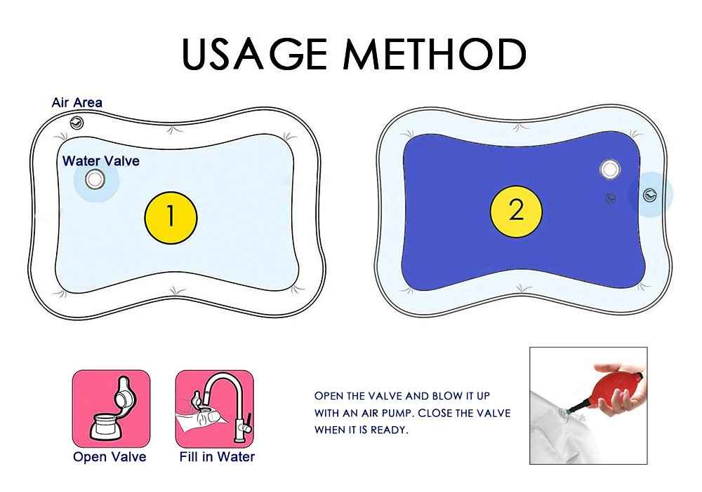 Infinno Inflatable Tummy Time Mat Premium Baby Water Play Mat for Infants and Toddlers Baby Toys Infinno Inflatable Tummy Time Mat Premium Baby Water Play Mat for Infants and Toddlers Baby Toys