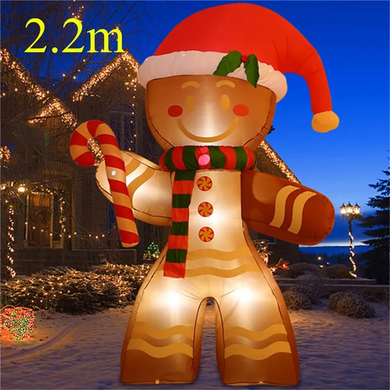 Christmas Inflatable Style Decoration Built-in LED Lights Inflatable Model Outdoor Ornament Xmas Party New Year Garden Decor