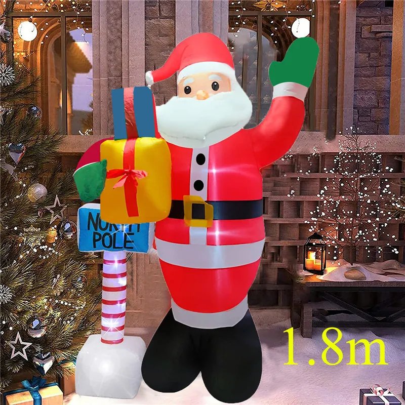 Christmas Inflatable Style Decoration Built-in LED Lights Inflatable Model Outdoor Ornament Xmas Party New Year Garden Decor