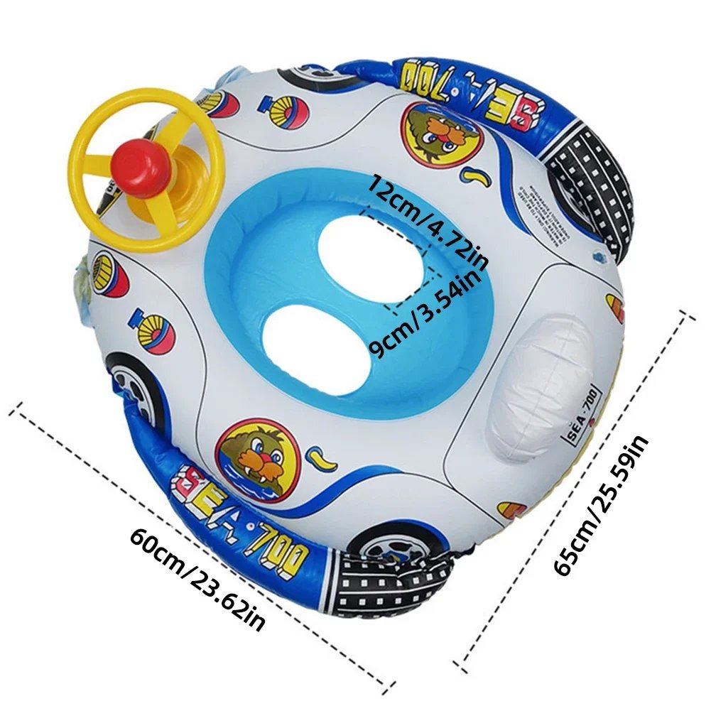 Inflatable Baby Swimming Rings Seat Floating Sun Shade Toddler Swim Circle Fun Pool Bathtub Summer Beach Party Water Toys