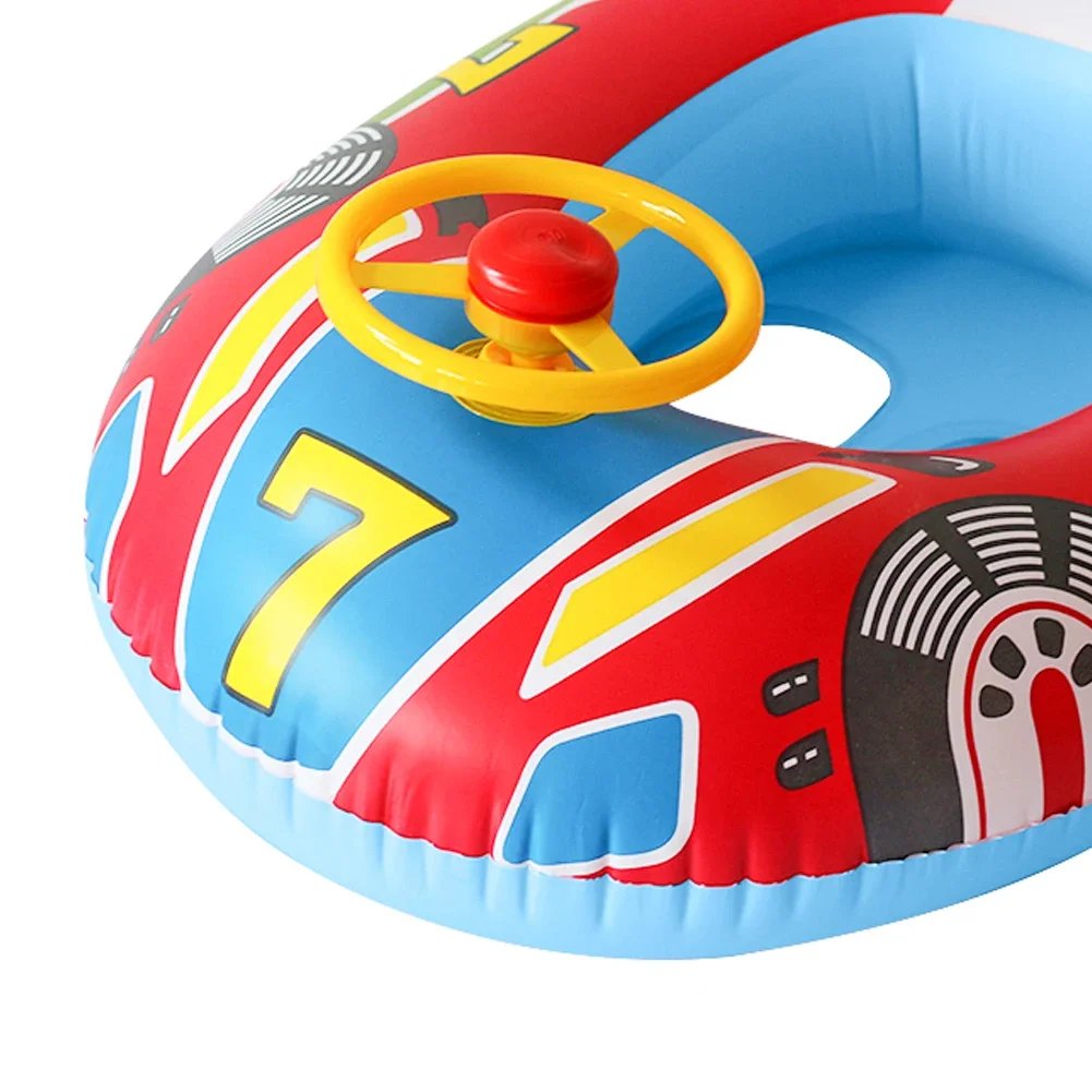 Inflatable Baby Swimming Rings Seat Floating Sun Shade Toddler Swim Circle Fun Pool Bathtub Summer Beach Party Water Toys