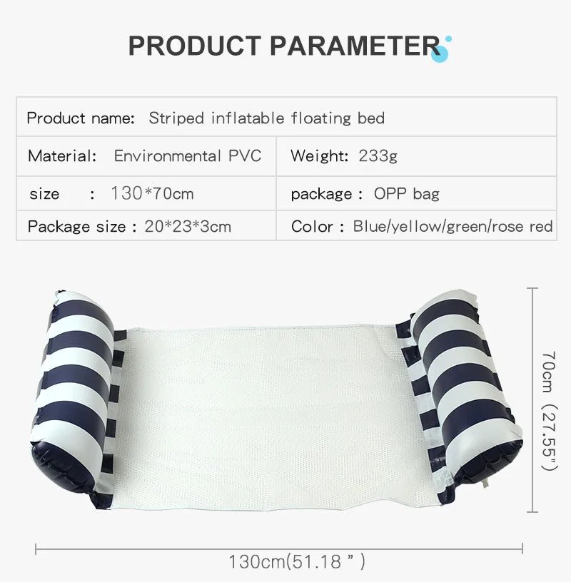 Swimming Water Sofa Inflatable Hammock Floating Water Inflatable Mat Pool Party Accessories Water Floating Inflatable Mat