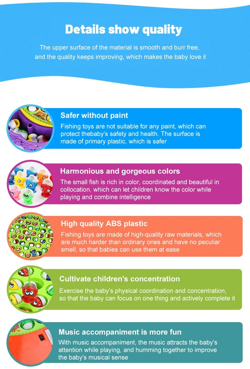 Electric Rotating Magnetic Fishing Toys Play Game Music Spinning Fish Plate Water Party Musical Sports Toy Set Children Kid Gift