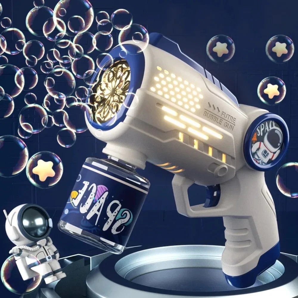 Electric Space Soap Bubble Gun Automatic Bubble Machine Maker Lights Astronaut Outdoor Games Park Toys for Kids Children’s Gift Electric Space Soap Bubble Gun Automatic Bubble Machine Maker Lights Astronaut Outdoor Games Park Toys for Kids Children's Gift