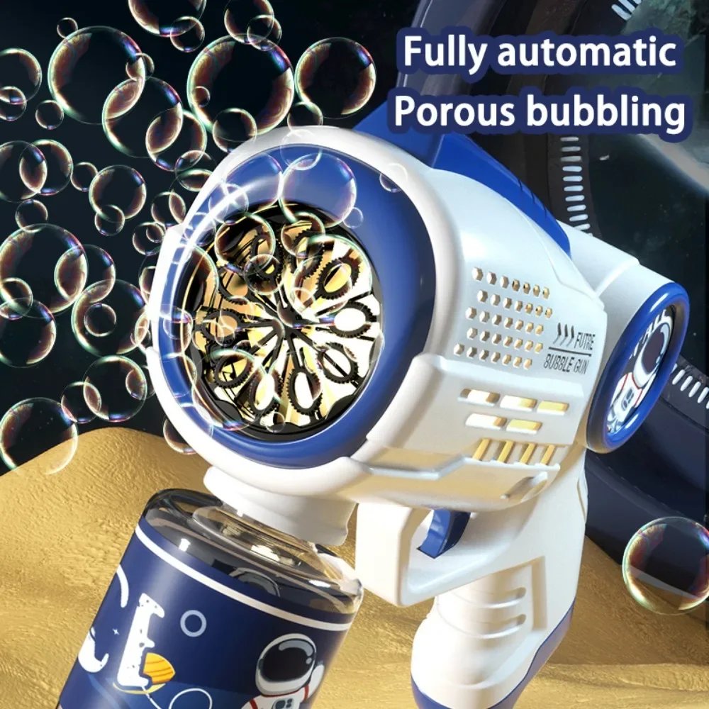 Electric Space Soap Bubble Gun Automatic Bubble Machine Maker Lights Astronaut Outdoor Games Park Toys for Kids Children’s Gift Electric Space Soap Bubble Gun Automatic Bubble Machine Maker Lights Astronaut Outdoor Games Park Toys for Kids Children's Gift