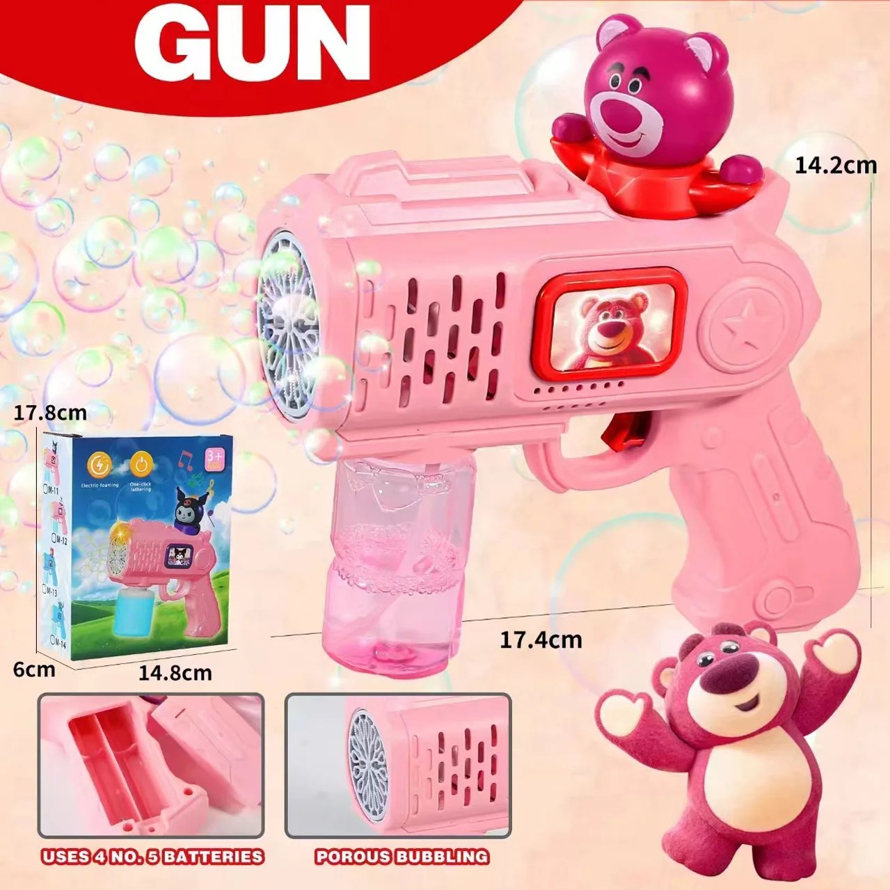 New Stitch Electric Bubble Gun Kids Toy Bubbles Machine Automatic Soap Blower With Light Outdoor Games Boys And Girls Gift New Stitch Electric Bubble Gun Kids Toy Bubbles Machine Automatic Soap Blower With Light Outdoor Games Boys And Girls Gift