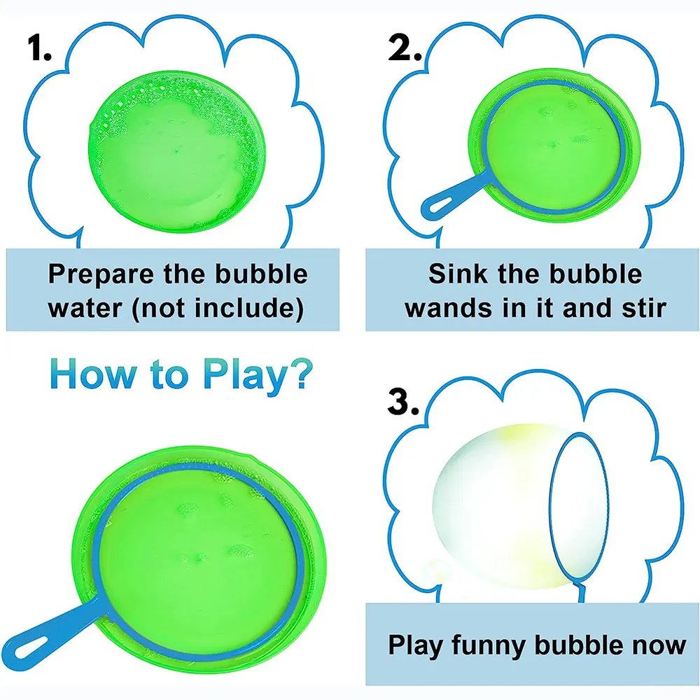 3/7Pcs Bubble Blowing Tools Soap Bubble Stick Set Bubble Blowing Toys Outdoor Kids Fun Toys Family Interactive Toys