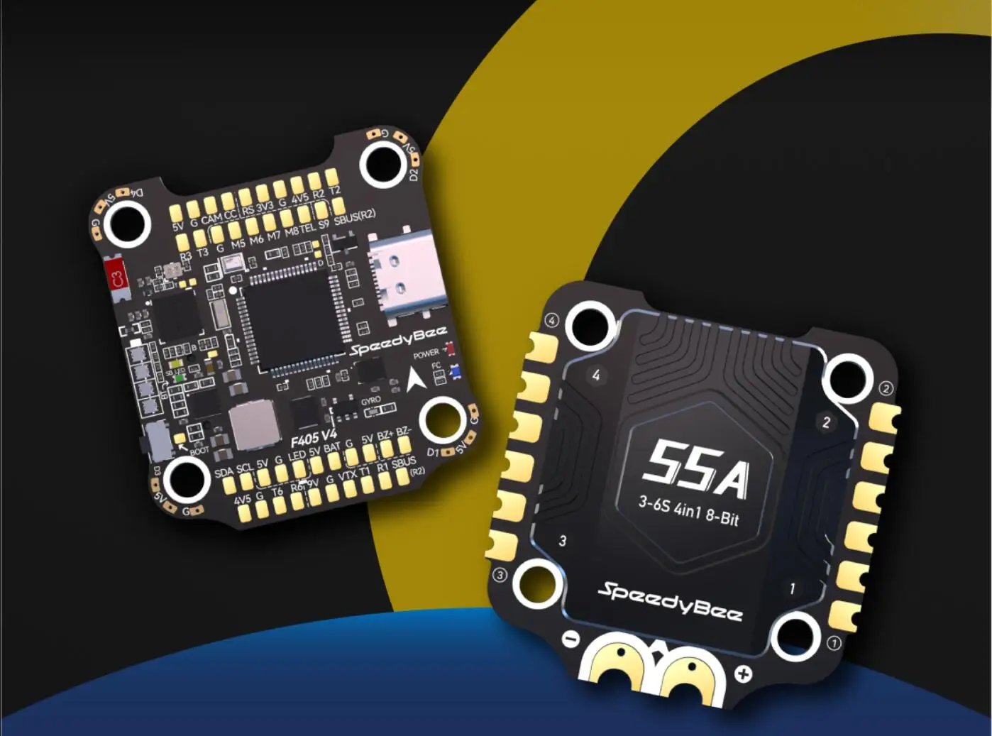 Speedybee F405 V4 Stack BLS 55A 4-in-1 ESC&FC 30x30 RC iNAV Betaflight Configure Bluetooth 3-6S FPV 5-8 inch frame Drone parts