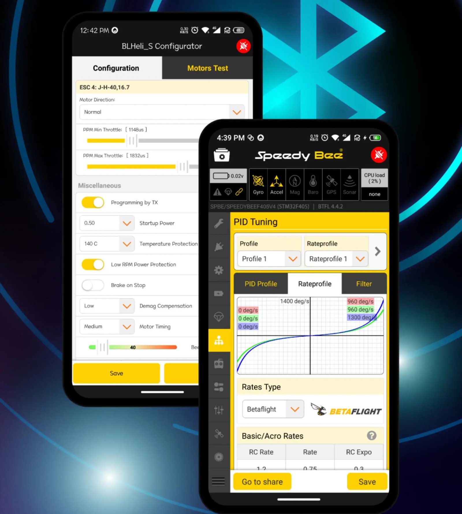 Speedybee F405 V4 Stack BLS 55A 4-in-1 ESC&FC 30x30 RC iNAV Betaflight Configure Bluetooth 3-6S FPV 5-8 inch frame Drone parts