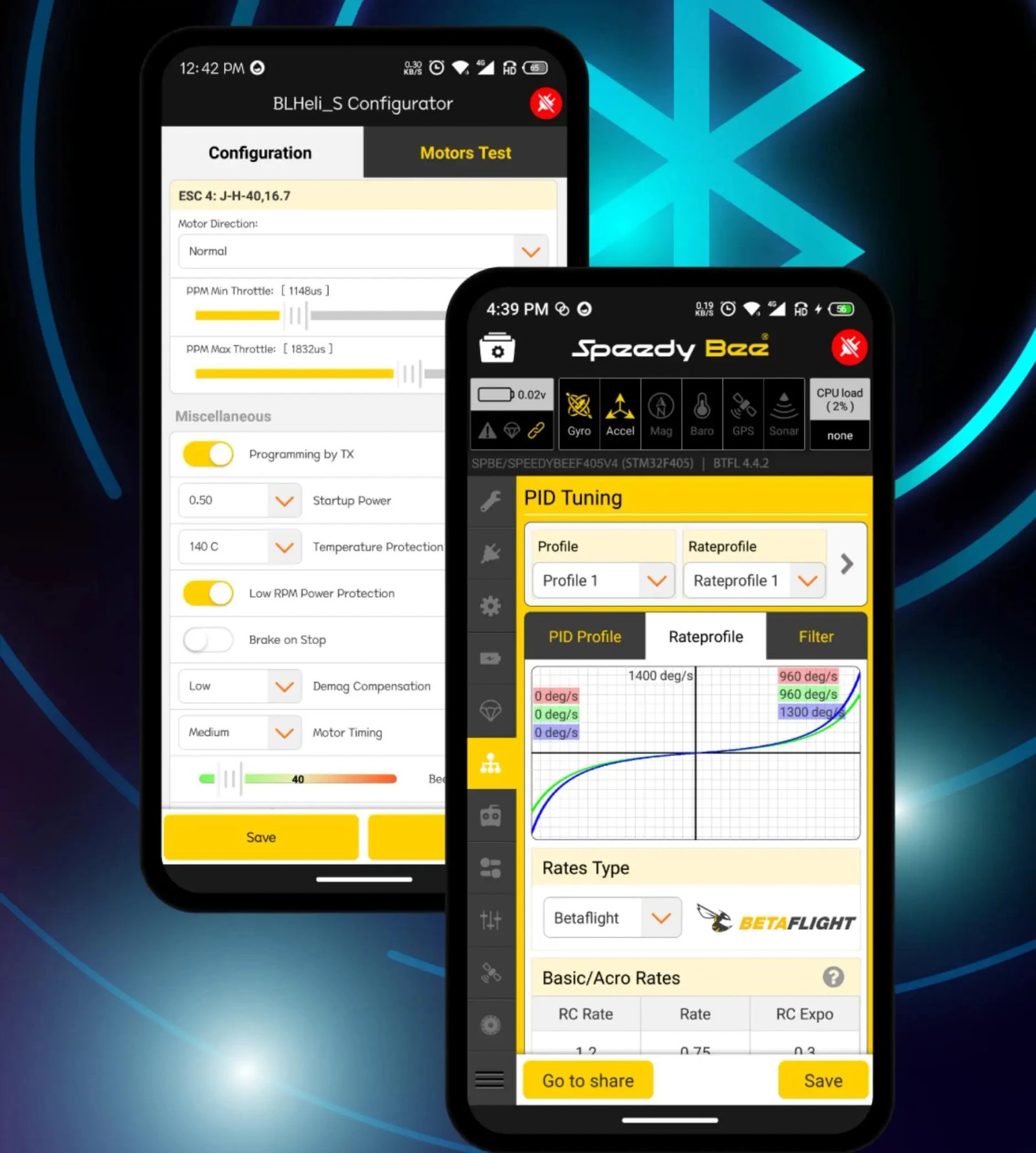 Speedybee F405 V4 Stack BLS 55A 4-in-1 ESC&FC 30x30 RC iNAV Betaflight Configure Bluetooth 3-6S FPV 5-8 inch frame Drone Parts