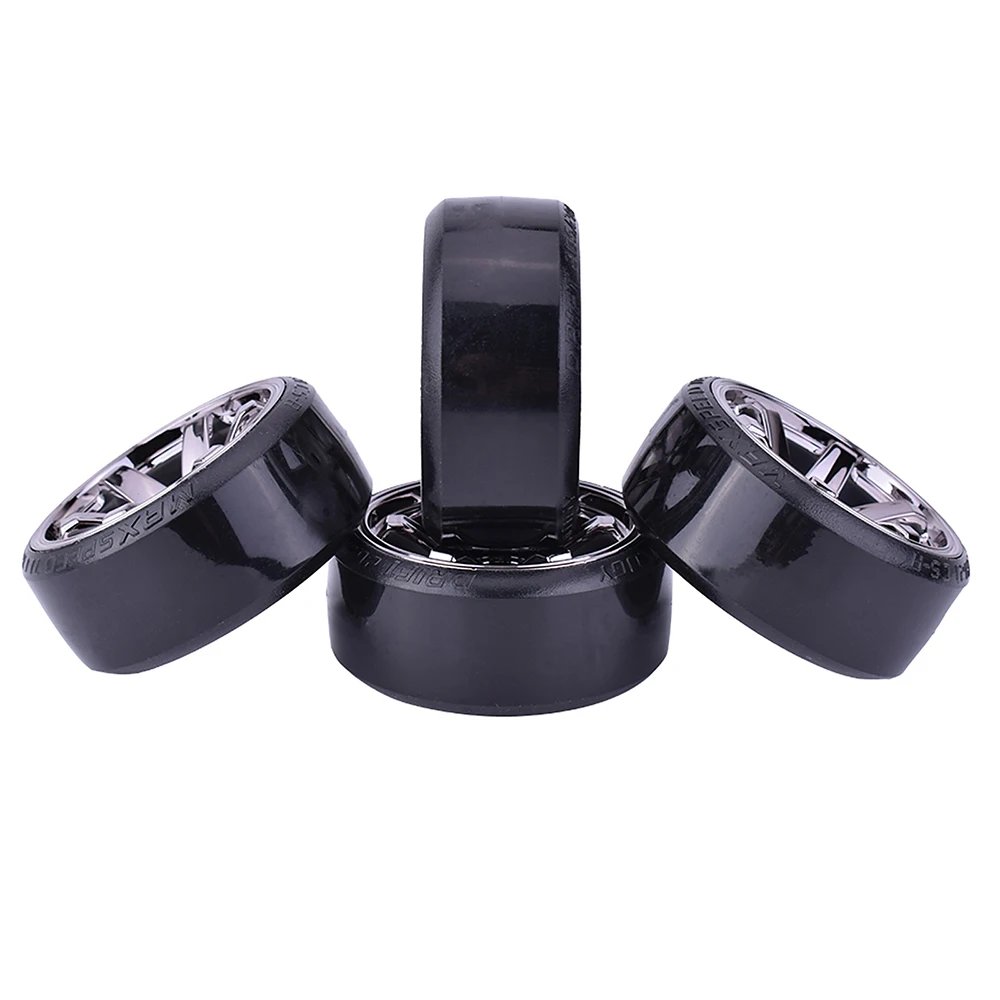 4PCS 1/10 RC Drift Cars Wheel Hub Hard Pattern Tyre for 1:10 HSP Redcat Wltoys WPL Tamiya Traxxas RC Drift Car Accessories Toys
