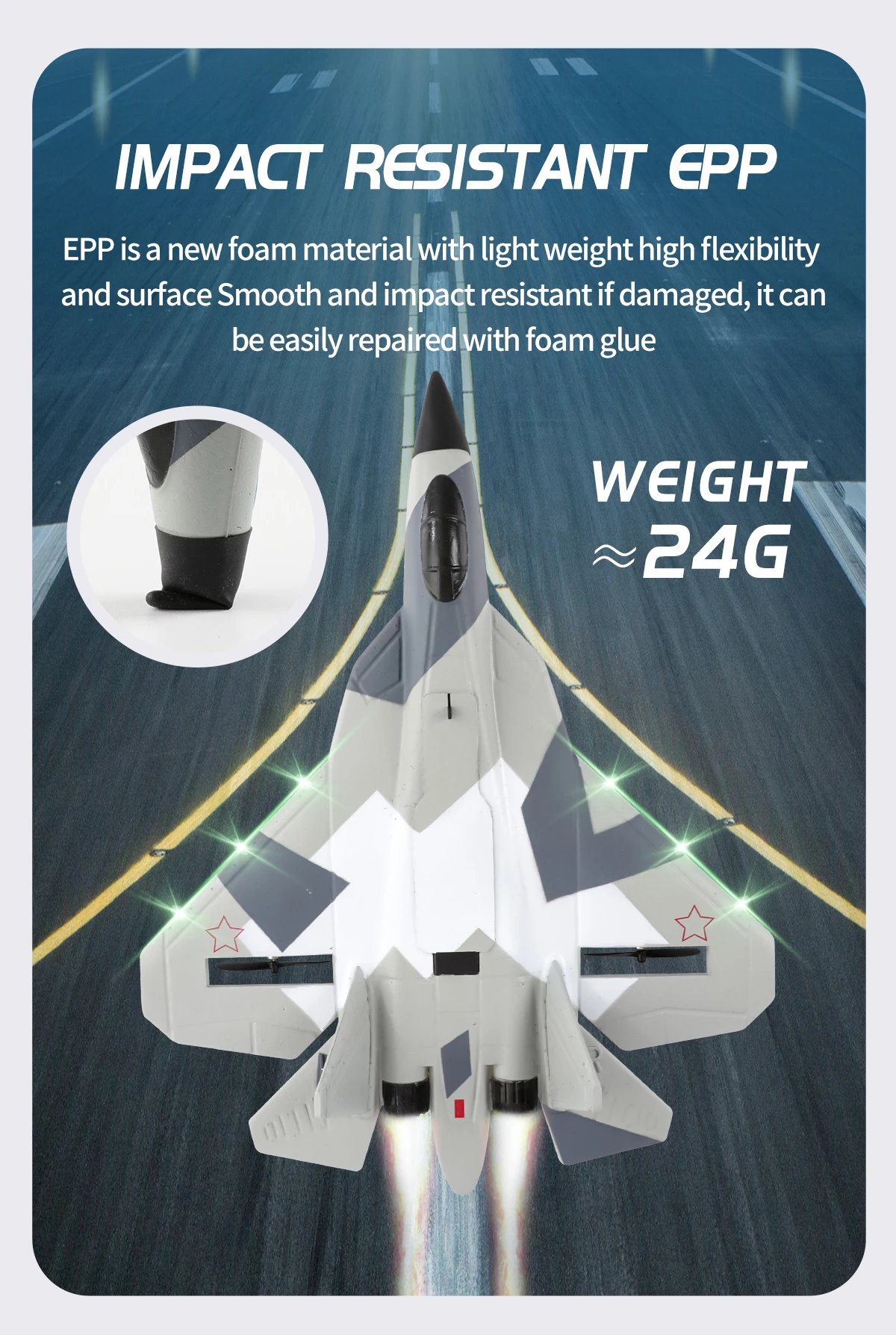 RC Foam Aircraft SU-35 Plane 2.4G Radio Control Glider Remote Control Fighter Plane Glider Airplane Foam Boys Toys for Children