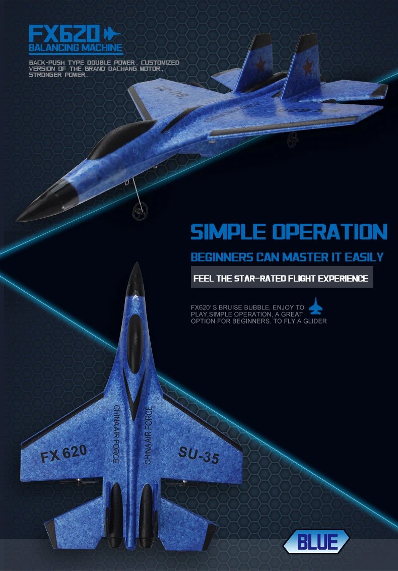 RC Plane SU35 2.4G With LED Lights Aircraft Remote Control Flying Model Glider EPP Foam Toys For Children Gifts VS SU57 Airplane