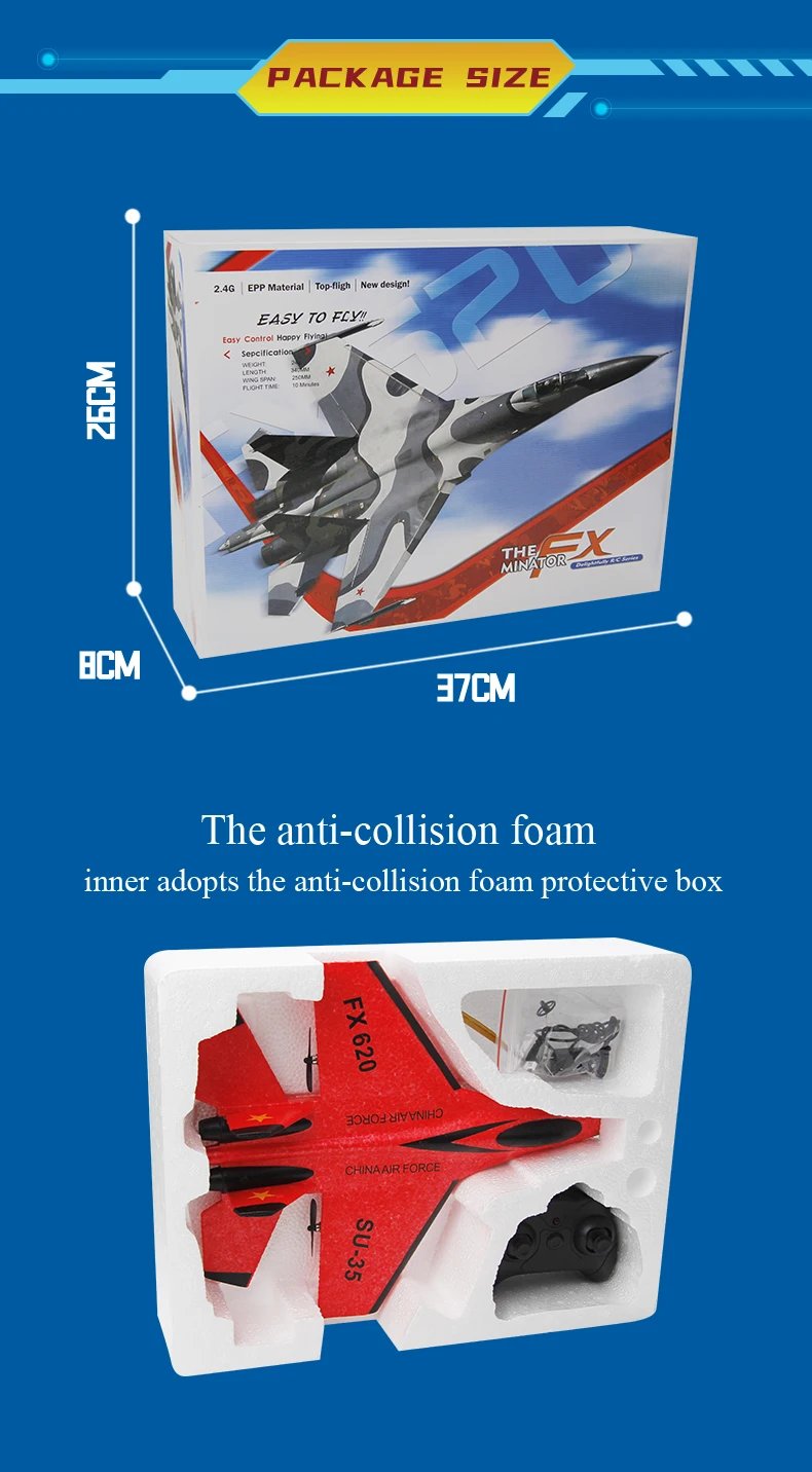 RC Plane SU35 2.4G With LED Lights Aircraft Remote Control Flying Model Glider EPP Foam Toys For Children Gifts VS SU57 Airplane